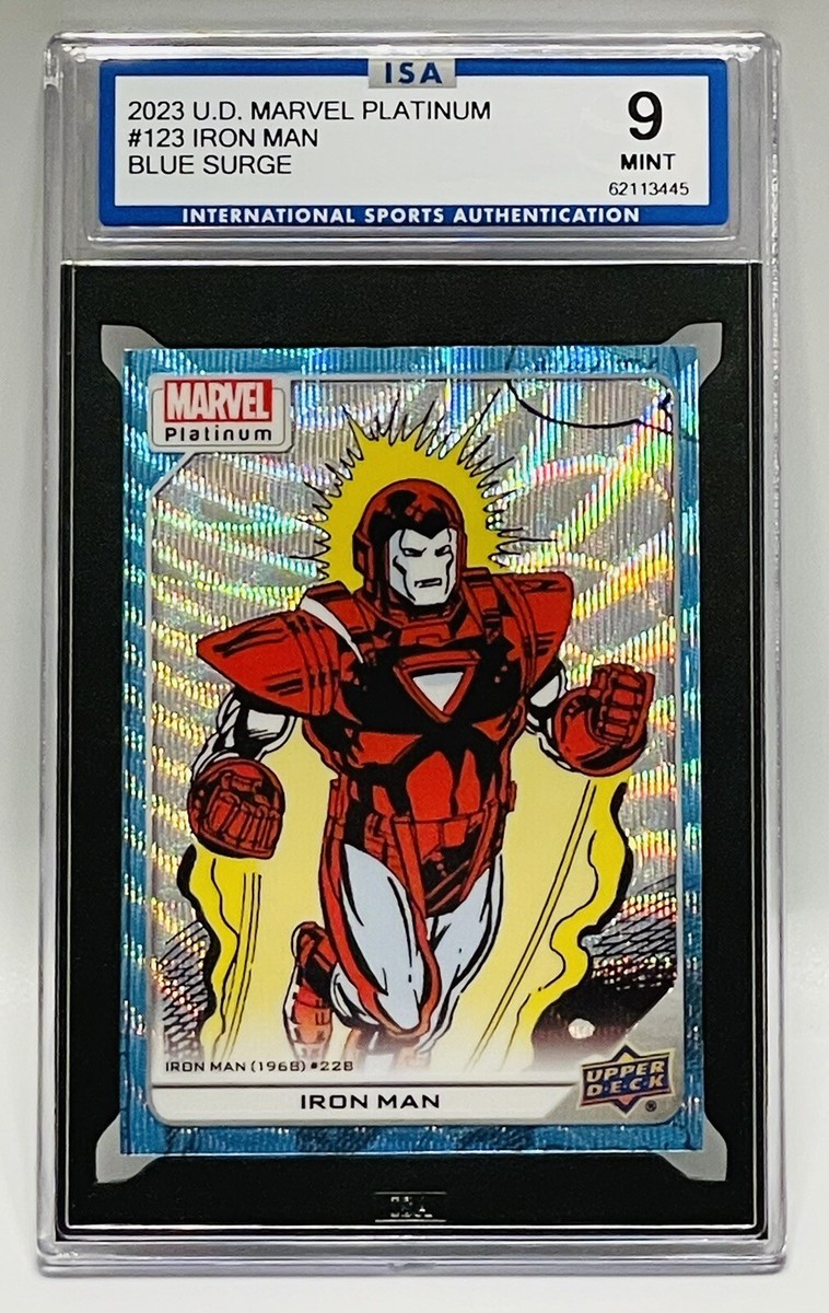 Iron Man *ISA 9* 2023 Upper Deck Marvel Platinum Blue Surge #123