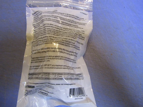 1 – Jones Stephens C77416LF 1" x 1" FPT PlumBite Push On Adapter Brass. NEW - Picture 7 of 8