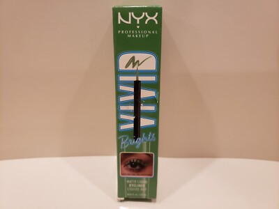 NYX - Vivid Brights Matte Liquid Eyeliner - #02 Ghosted Green - 0.06 Oz - NIB