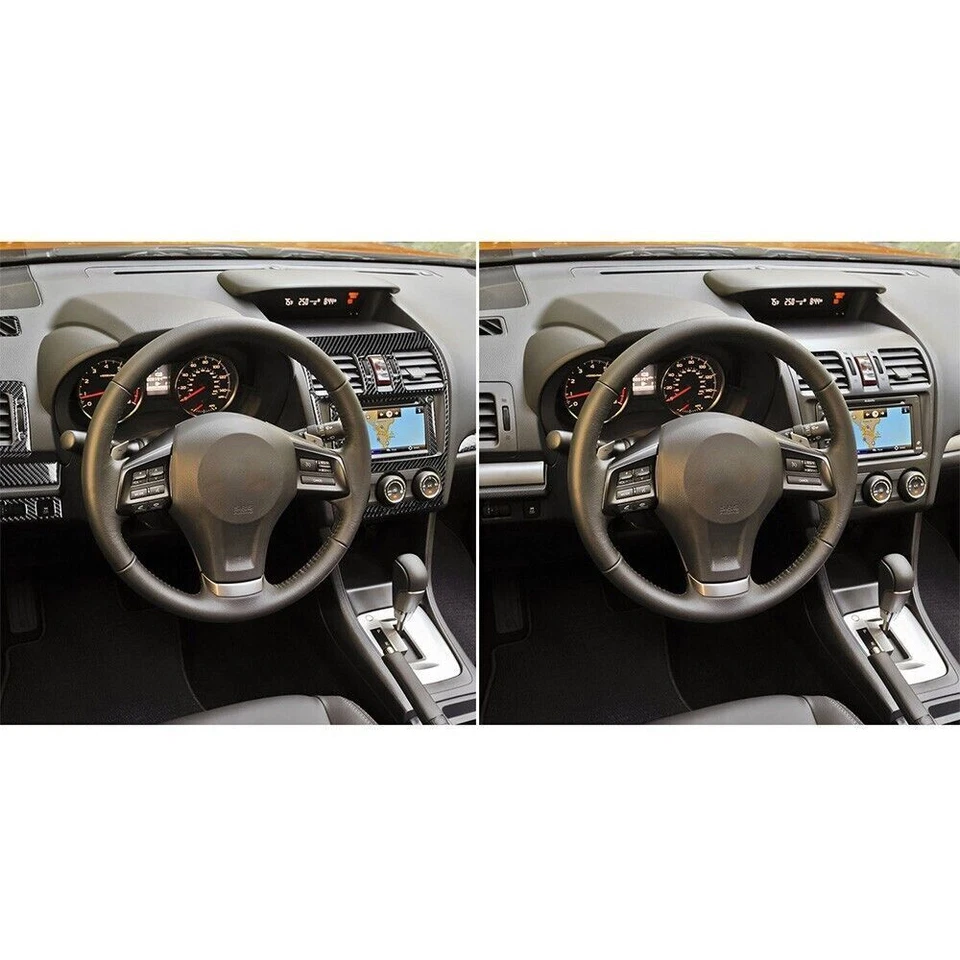 Kits de fibra de carbono de 13 piezas embellecedores interiores para Impreza XV Crosstrek 2012-14 Foto 3 de 4