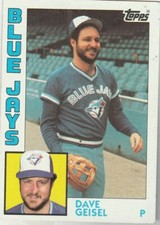 FREE SHIPPING-MINT-1984 Topps #256 Dave Geisel Blue Jays PLUS BONUS CARDS