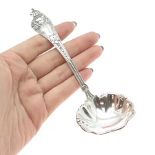 MECHANICS 925 Sterling Silver Antique Art Deco Cherub Gravy Ladle