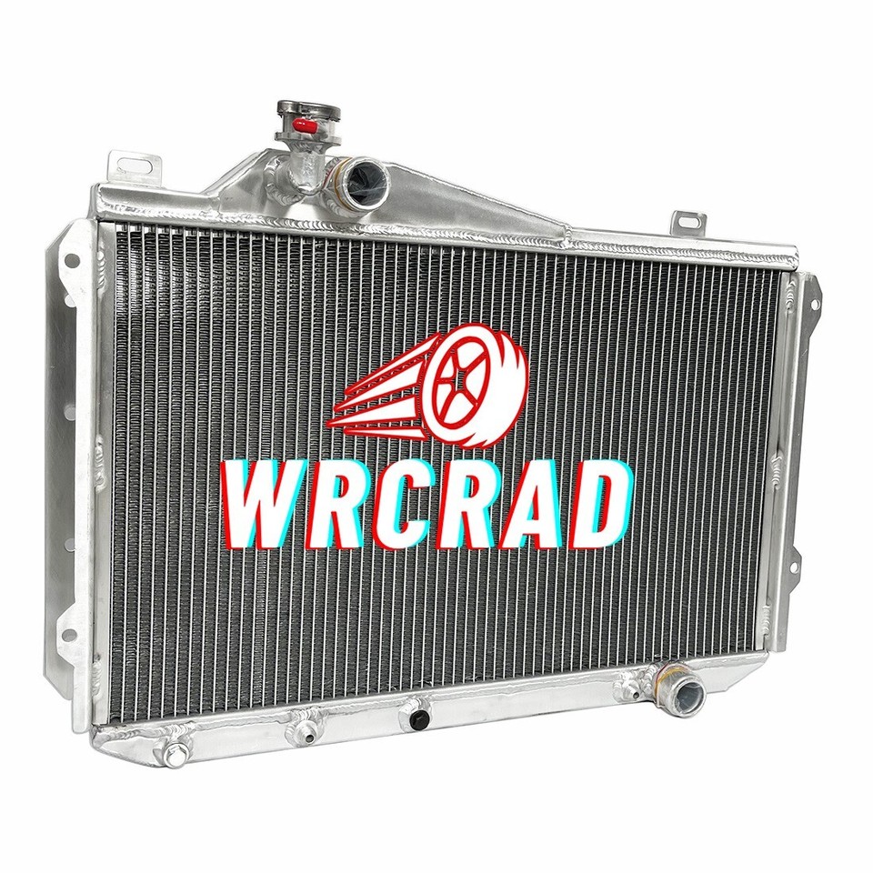WRCRAD Full Aluminum 2-Row Radiator For 1981-1986 Toyota Celica Supra 2.8L L6 AT – Bolt-On, Performance, 27.56" X 19.69"