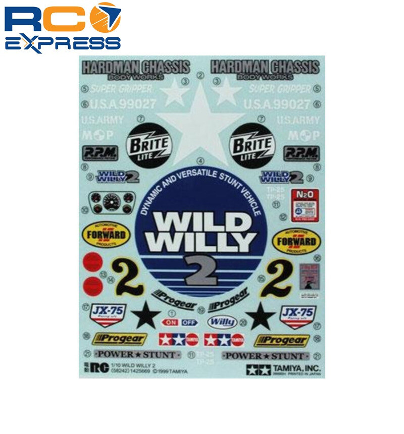 Tamiya RC Sticker: WR-02 Wild Willy 2 TAM9495329 | eBay