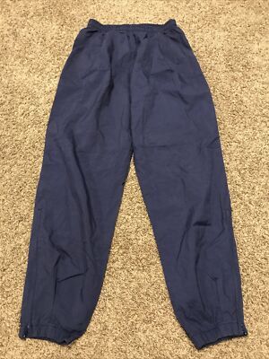 Vtg Nike Woman s M Navy Blue Nylon Slick Pants A45