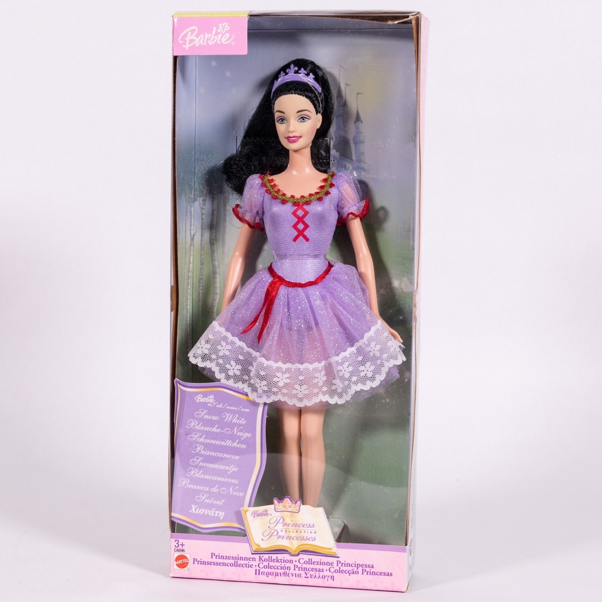 BNIB 2003 Mattel Barbie doll #C4896 Princess Collection Snow White