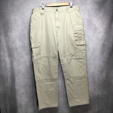 5.11 Tactical Mens Cargo Pants size 38x32 Beige D Ring Pockets Tech Trades EMT