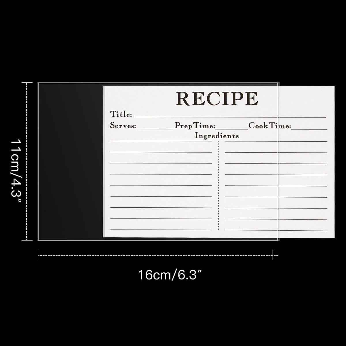 100-Pack 4x6 Recipe Card Protectors - Clear Waterproof Plastic Sleeves For Kitchen 100-Pack 4x6 Recipe Card Protectors - Clear Waterproof Plastic Sleeves For Kitchen