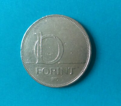 1995 10 Forint Hungarian Magyar Koztarsasag Ten Coin Hungry Circulated ...