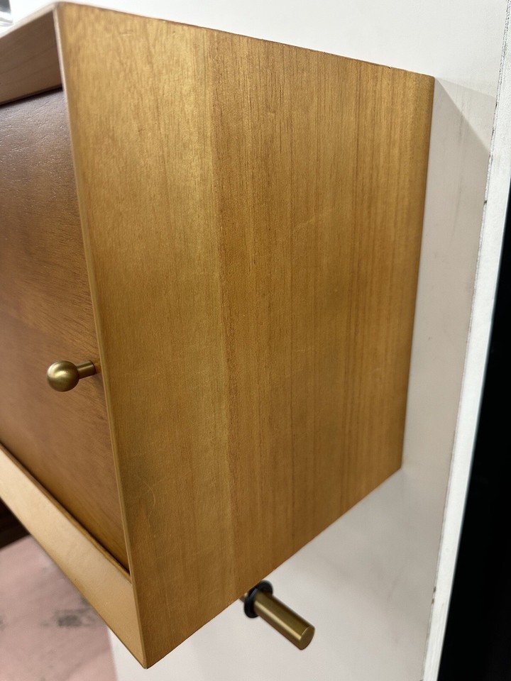 West Elm Mid Century bathroom Acorn brass Wall Shelf Storage