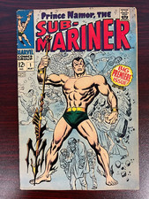SUB-MARINER #1 - 1ST SILVER SOLO - MARVEL,1968 ORIGIN RETOLD, FF APPEAR FINE FN