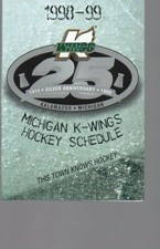 1998/99 MICHIGAN K-WINGS AHL HOCKEY POCKET SCHEDULE