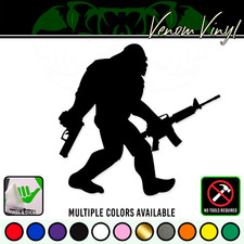 American Big Foot Funny Vinyl Decal Window Sticker Tumbler Decal Ar-15 Guns