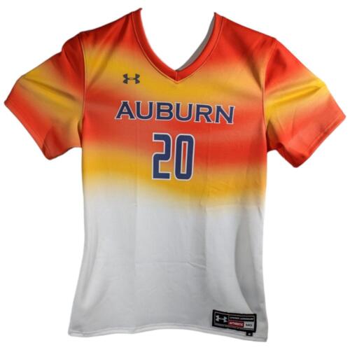 Auburn Orange Softball Shirt Womens Medium Tigers Tequilla Sunset White #20