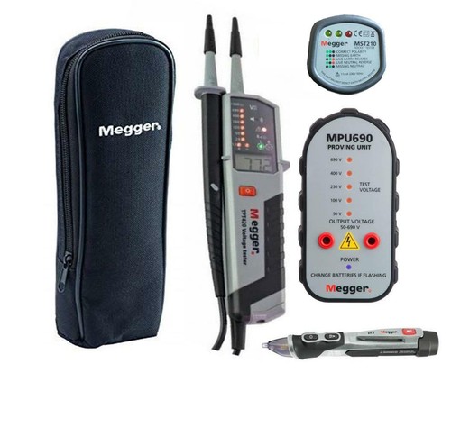 Megger TPT420 2 Pole Tester MPU690 Proving Unit Socket Tester Voltstick KIT8D EBay