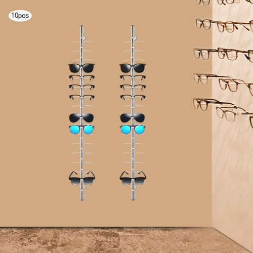 10 Pcs Wall Mounted Sunglasses Storage Organizer Eyeglasses Display Stand
