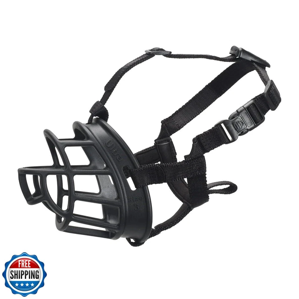 BASKERVILLE ULTRA НАМОРДНИК - запатентованный гуманный дизайн, дышащий, собака может брюки - Изображение 2 из 4