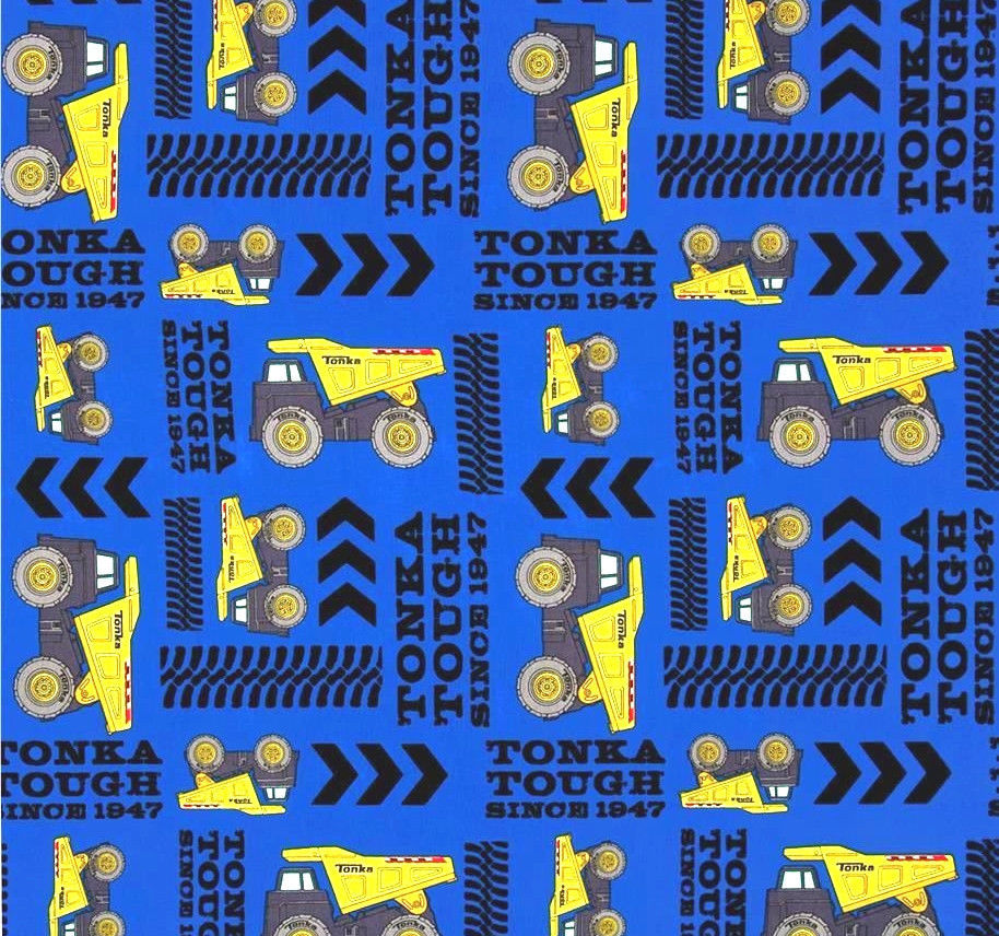 Fat Quarter Tonka Toy Dump Truck Cotton Quilting Fabric