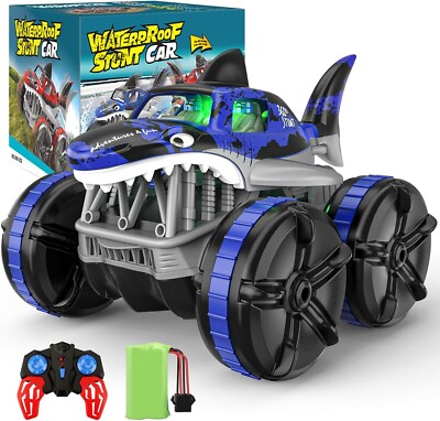 Amphibious Remote Control Car, RC Cars 2.4 GHz Working on Water BLUE