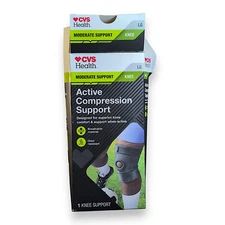 CVS Health LARGE Moderate Knee Support Active Compression Support