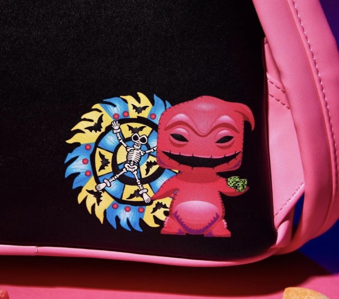 Loungefly Oogie Boogie Neon Cosplay Backpack & Wallet NYCC Exclusive NIB LE Pin Loungefly Oogie Boogie Mini Backpack Dice Coin Bag & Pin  main image 4