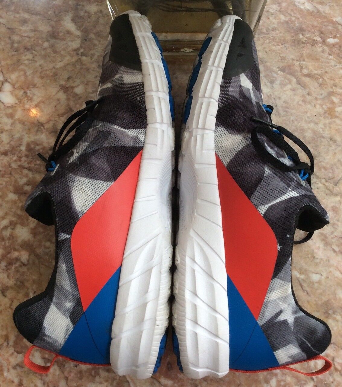 Reebok ZPump Fusion 2.0 Men's Gray Red White & Blue Stars & Stripes Shoes  Size 6