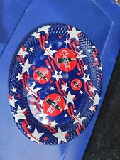 Coca-Cola Red White & Blue Platter 1998 Usa Plastic BBQ Platter Forth Of July