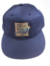 Otto Cap navy cap w/Gettysburg Pennsylvania w/cannon embroidered on a snap back