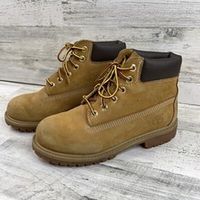 Timberland Boots Youth Boys 2 Tan Wheat Nubuck Premium Waterproof 10061