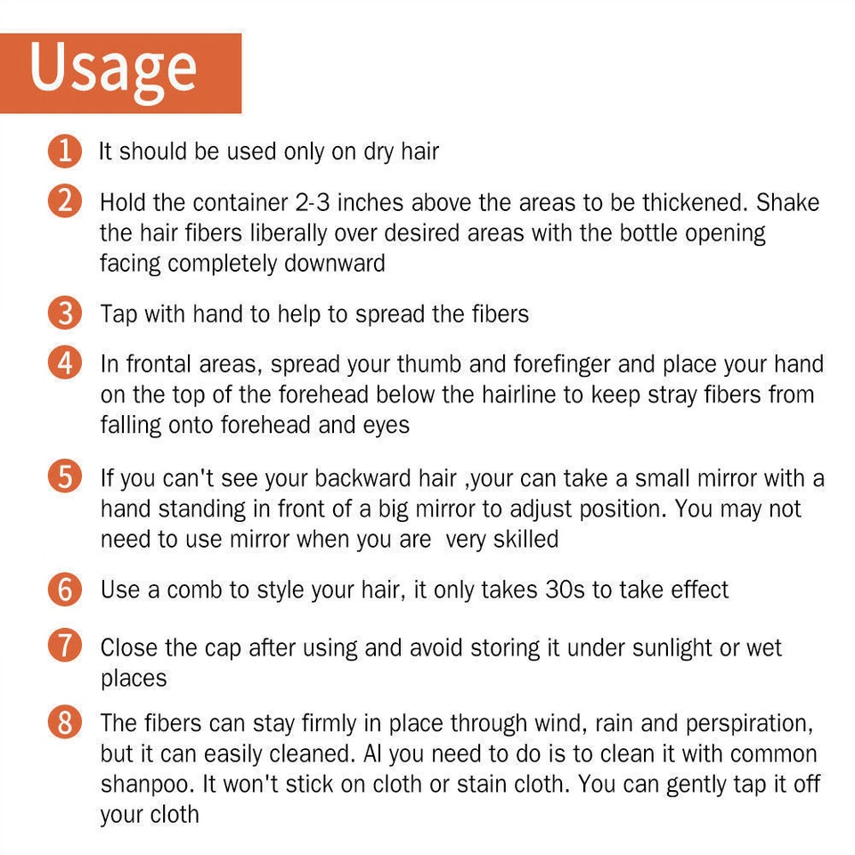 Fibras de construcción capilar negras Ustar regular 0,42 oz 12 g envío gratuito Foto 3 de 3