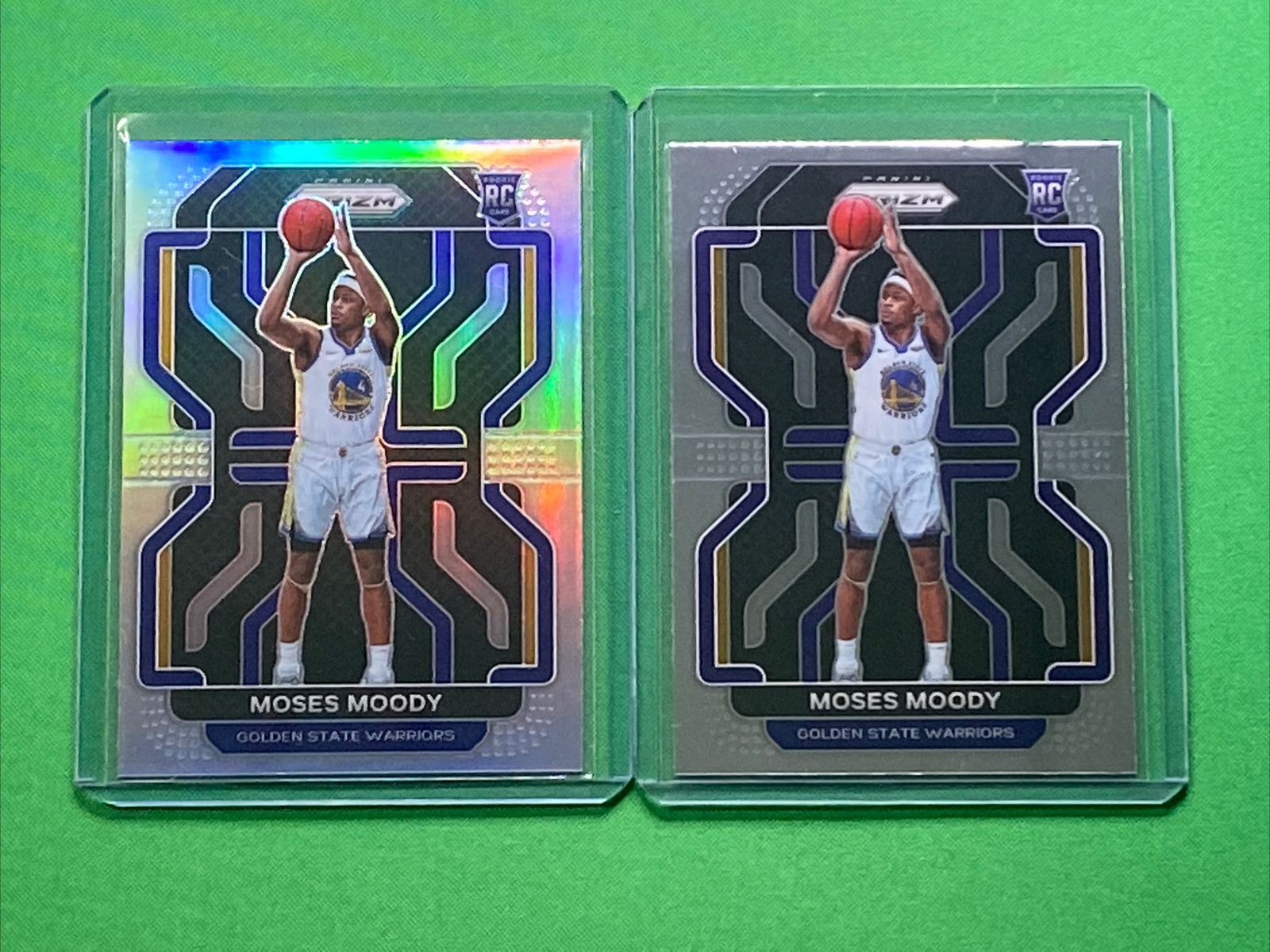 Moses Moody 2021-22 Panini Prizm NBA SP Silver Prizm Rookie RC #308 - Warriors
