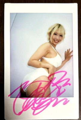 Alice Otsu Autographed Signed instax photo Cheki Japanese AV Idol