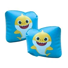 Pinkfong Baby Shark Inflatable Arm Ring Floats for Swimming, Summer Pool Floatie