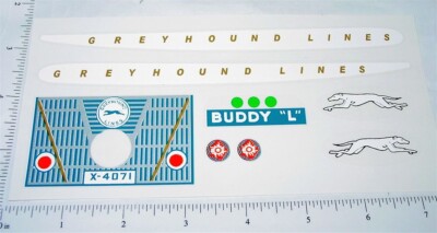 Buddy L Windup Greyhound Bus Sticker Set BL-074