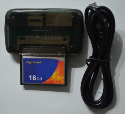 Speicherkarte 16 GB Compact Flash + Kartenleser CF für Canon EOS 7 D Kamera - Afbeelding 1 van 2