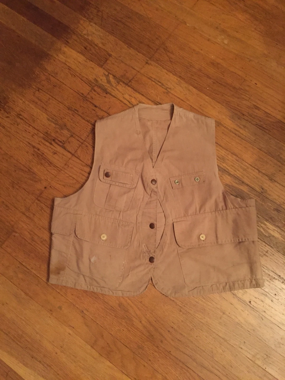 Rare Vintage 1930s 1940's half moon Hunting Fishing Vest size 40 41