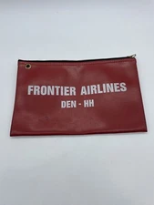 Vintage Frontier Airlines Vinyl Bag