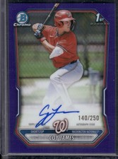 2026 Bowman #CPA-CJ Coy James Chrome Prospects Autograph Purple Refractor #/250