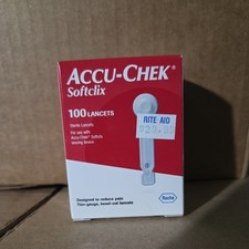 Accu-Chek SoftClix Lancets 100 Ct. unopened Sealed RED Box 10 -31-2027