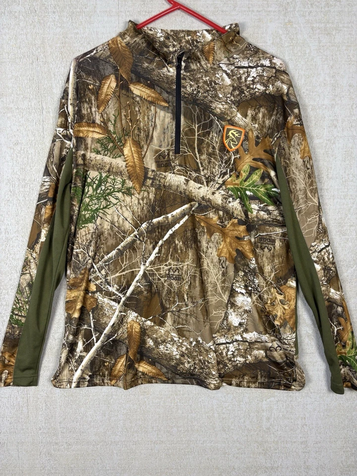 Camisa Drake No Típica Para Hombres M Realtree Edge Camuflada 1/4 Cremallera Agion Active Exl Foto 2 de 4