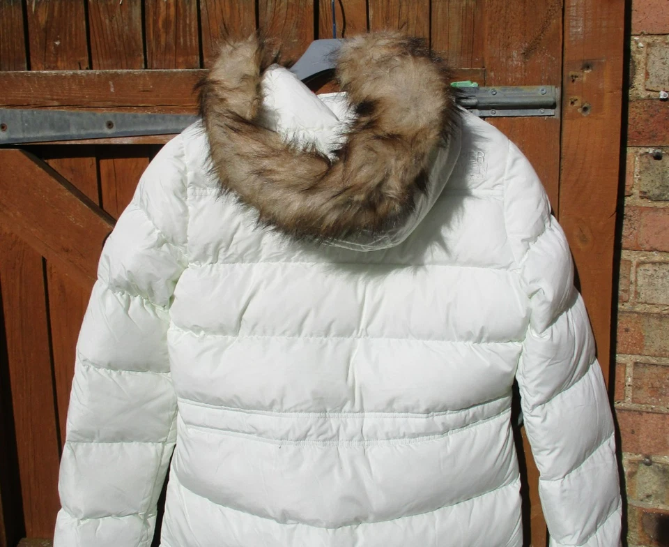 Ladies Superdry Coat Everest Expedition Faux Fur Hooded Puffer Padded Coat UK 10 - Image 3 of 4