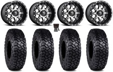 Fuel Nutz 14 Wheels Black 30 Intersect Tires Polaris Rzr Turbo S Rs1