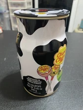 Chupa Chups Lollipop Piggy Bank Round Metal Advertising Tin First Edition