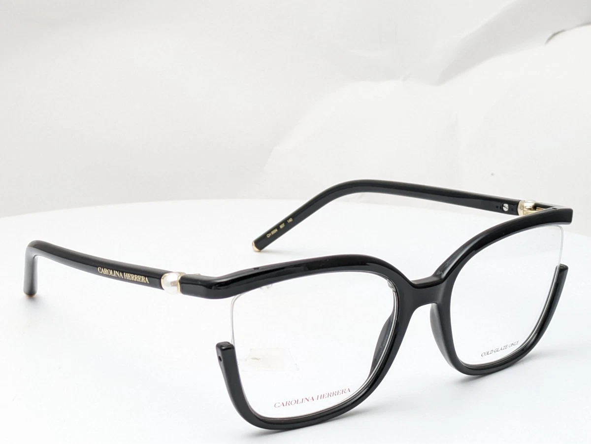 Carolina Herrera VHE894K Black Red Eyeglasses Frames 52-16-135 09HB Carolina Herrera Black Eyeglass Frames for sale | eBay main image 2