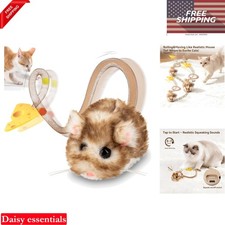 Interactive Cat Toy MigiMouse 360  Rolling Spin Plush with Catnip Brown, Rech...