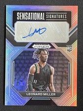 Leonard Miller 2023 Panini Prizm Draft Picks Sensational Signatures Silver RC