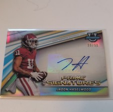 Topps Bowman University Prime Chrome Signatures Jadon Haselwood Auto /50 PCS-JH