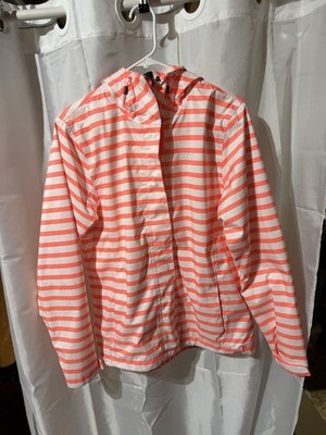 Helly Hansen Hooded Mesh Lined Water Resistant Cantaloupe/Orange Jacket. Size L