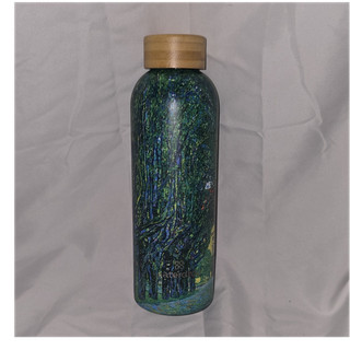waterdrop Limited Collection Flasche Edelstahl Bambus Grün Gelb Gustav Klimt