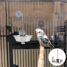 Fruit Fork with Bowl Bird Cage Food Holder Parakeet Accessories Feeder
